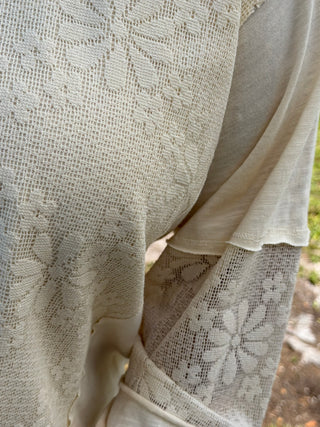 Alternate view of Sure Thing Natural Long Sleeve Top
