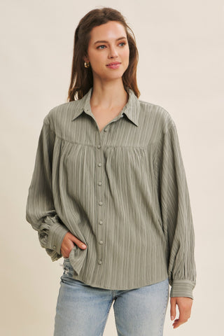 In February Dolman Slv Top w/ Round Yoke & Collar (2 COLORS)