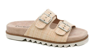 Corkys Dash Raffia Sandals size 6 on final sale, showcasing stylish woven raffia design and comfortable sole.