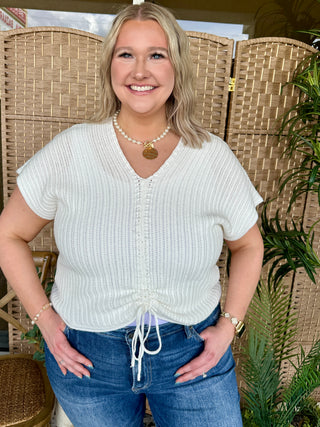 Alternate view of White Oversized It Girl Top
