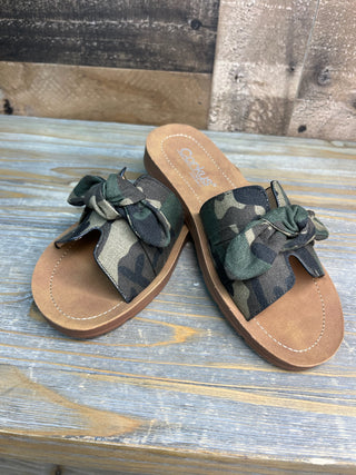 Corkys Too Cute Camo Bow Sandal