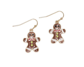 Gold Gingerbread Drop Earrings