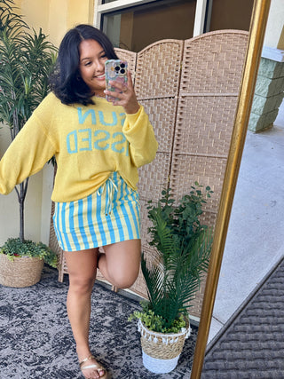 Alternate view of Sun Kissed Yellow Lightweight Sweater Top
