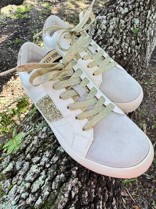 Alternate view of Yellowbox Candice Sneaker Gold Sparkle & White
