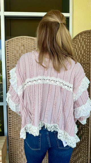 Alternate view of POL Pink Frills Southern Belle Top
