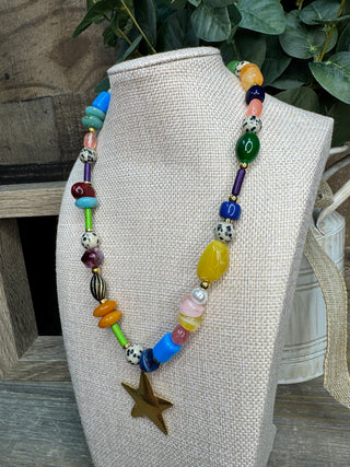 Star Glow Beaded Necklace