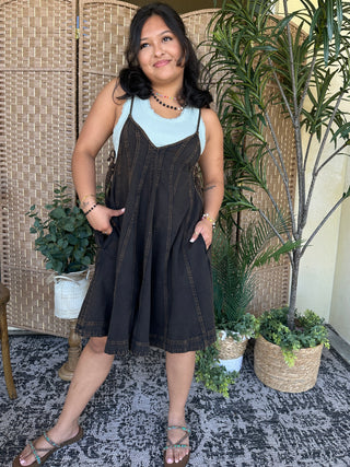 Easel Soak Up the Sun Romper Vintage Black