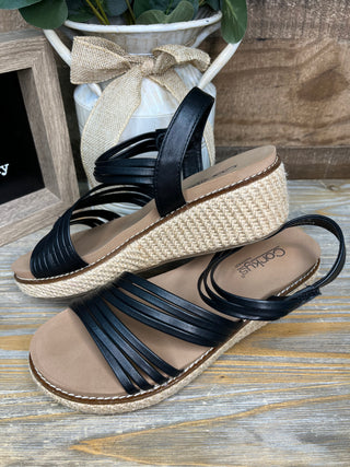 Alternate view of Corkys What About Now Black Wedge Sandal

