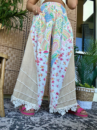 Alternate view of Oli & Hali Natural Beach Bound Wide Leg Pant
