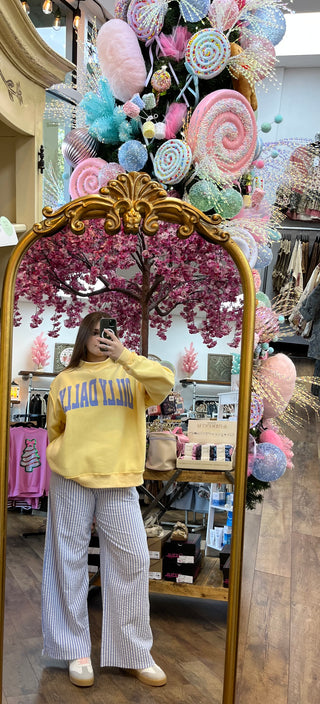 Bucketlist Blue Striped Seersucker Double Banded Boxer Pants