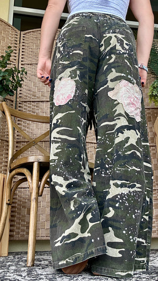 Alternate view of Moonshine Rose Camo Wideleg Pants
