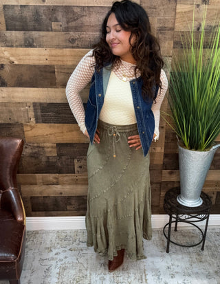 Young Threads Gravel Maxi Skirt