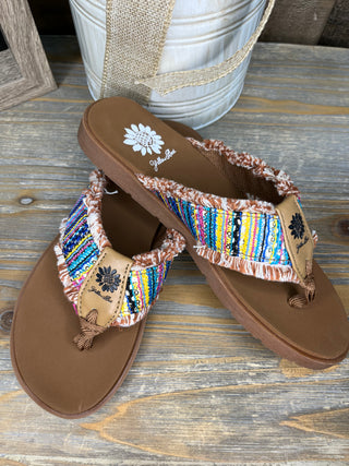 Alternate view of Yellowbox Flappy Bright Multicolor Flip Flop Sandal
