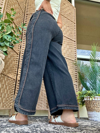 Alternate view of Easel Black Denim Everyday Pants
