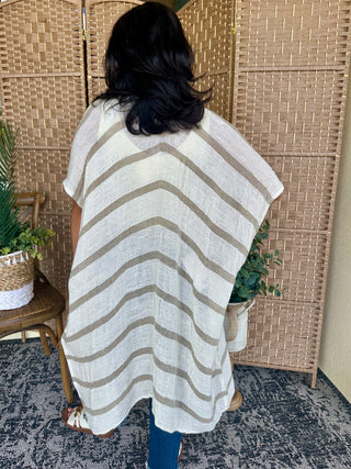 Alternate view of POL Natural Beach Bum Kimono
