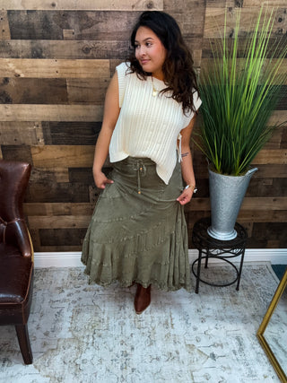 Young Threads Gravel Maxi Skirt