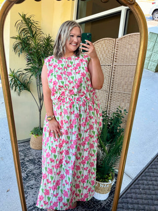 Alternate view of Blooming Beauty Floral Sleeveless Top & Skirt Set
