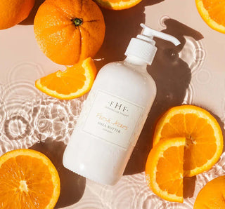 Farmhouse Fresh Fresh Acres Shea Body Butter: Luxurious skincare with nourishing shea, elegantly packaged with a bright, natural vibe.