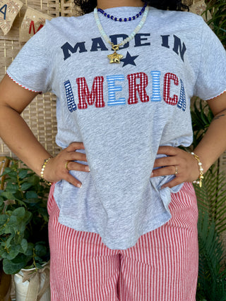 Alternate view of Made In America Applique Tee Top

