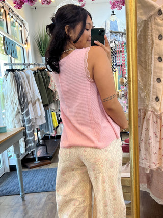 Alternate view of POL Rose Pink Sleeveless Everything Top
