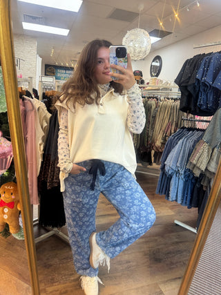 Floral Print Denim Gypsy Fit Jeans