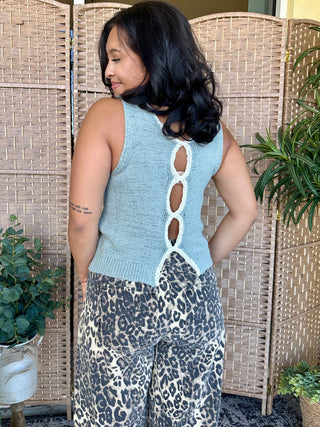Alternate view of Sweet Sage Sleeveless Knit Top
