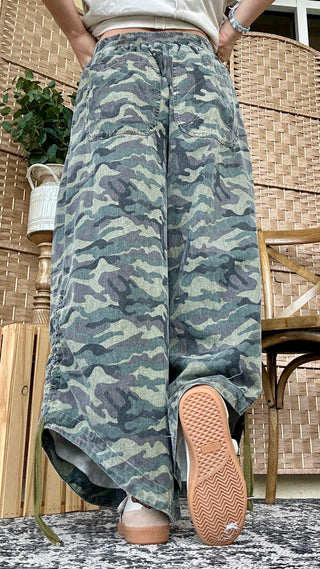 Alternate view of Rolling in Ruched Camo Pants

