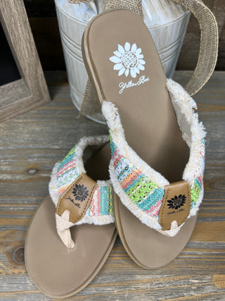 Alternate view of Yellowbox Flappy Pastel Multicolor Flip Flop Sandal
