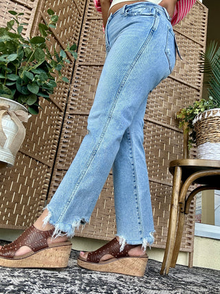 Alternate view of Lovervet T6478 High Rise Medium Wash NonDistressed Jeans
