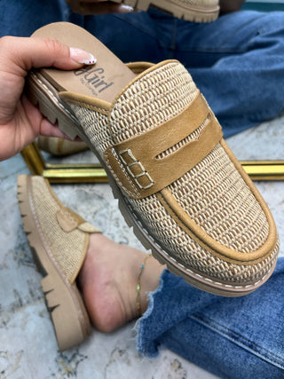 Corkys Raffia Am I Right Mule