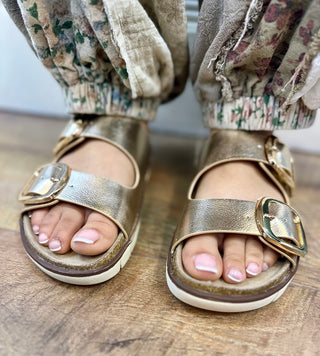 Alternate view of MIA Mylaa Gold Strap Buckle Sandal
