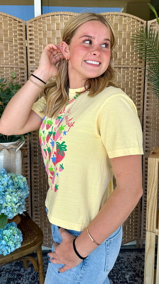 Alternate view of You Are Just The Sweetest Strawberry Crop Tee

