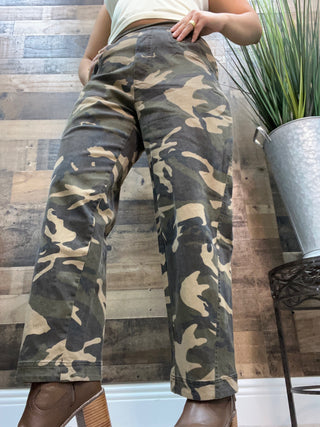 Anniewear Camo Gypsy Fit Elastic Waist Pants