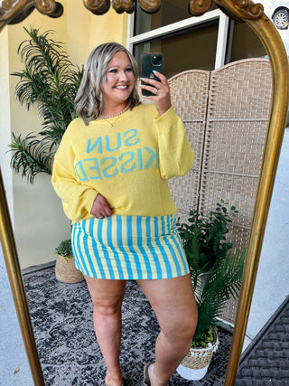Alternate view of Sun Kissed Yellow Lightweight Sweater Top
