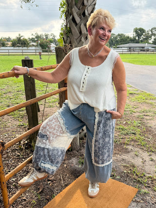 Alternate view of POL Careless Whisper Denim Jogger
