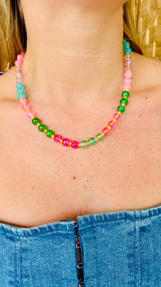 Grace Colorful Bead Magnetic Closure Necklace
