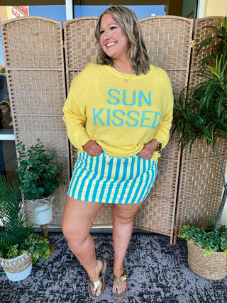 Alternate view of Sun Kissed Yellow Lightweight Sweater Top
