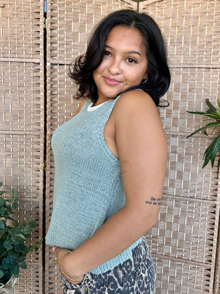 Alternate view of Sweet Sage Sleeveless Knit Top

