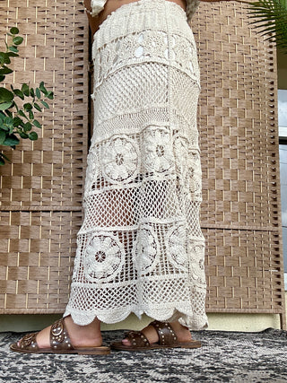 Alternate view of Key Largo Boho Crochet Midi Skirt
