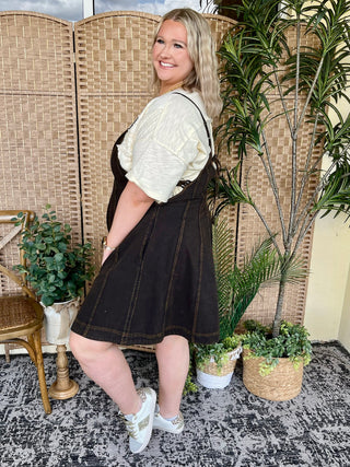 Alternate view of Easel Soak Up the Sun Romper Vintage Black
