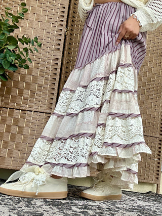 Alternate view of I Got a New One Dusty Plum Ruffle Skirt Easel
