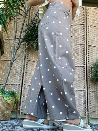 Alternate view of Pretty Woman Gypsy Fit Brown Dotted Pants
