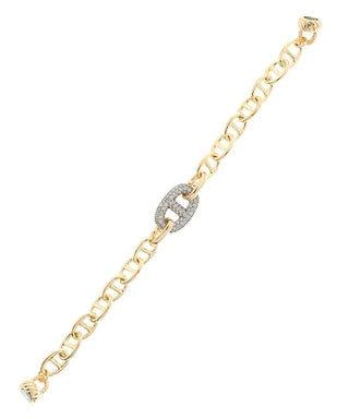 Gold Pave Mariner Magnetic Bracelet
