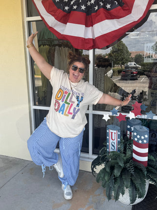 Alternate view of Literally Born to Dilly Dally Tee Top

