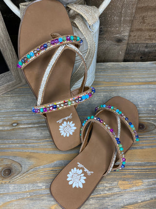 Alternate view of Yellowbox Lela Bright Multicolor Strappy Sandal
