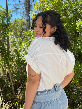 Alternate view of White Precious Pearl Top
