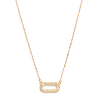 Dainty gold necklace featuring a sparkling CZ pendant, perfect for elegant everyday wear or special occasions.