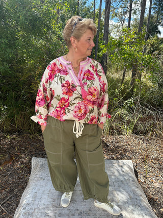 Alternate view of Oddi Olive Boho Jogger Pants
