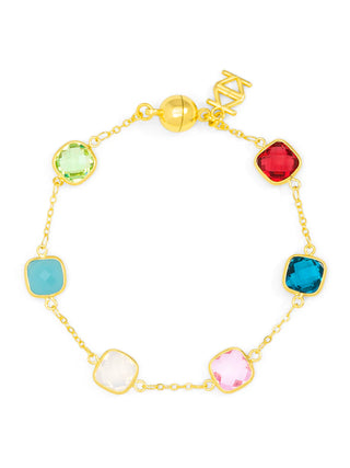 Confetti Crystal & Gold Magnetic Bracelet
