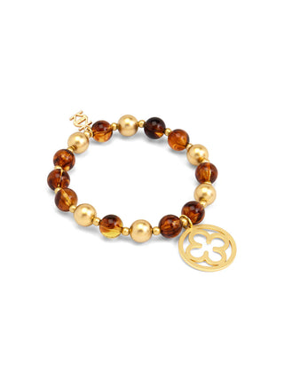 Florence Tortoise & Gold Stretch Bracelet
